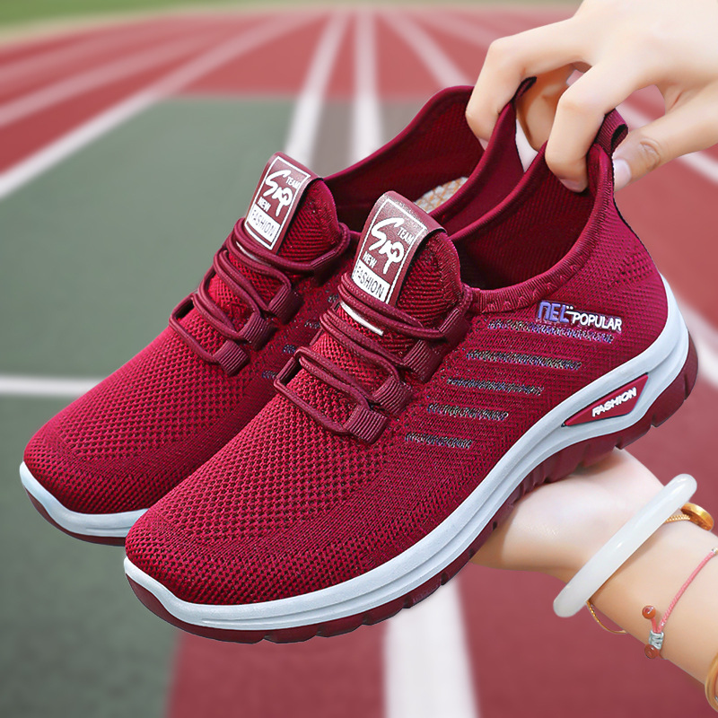 New cross-border wholesale women's shoes, breathable gift shoes, casual shoes, versatile soft-soled, lightweight sports shoes full figure