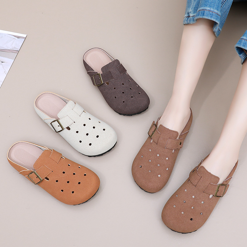 Half-slipper women's new versatile and comfortable casual shoes wholesale, gift soft-soled Bokenes, one-step crocs Application Scenario