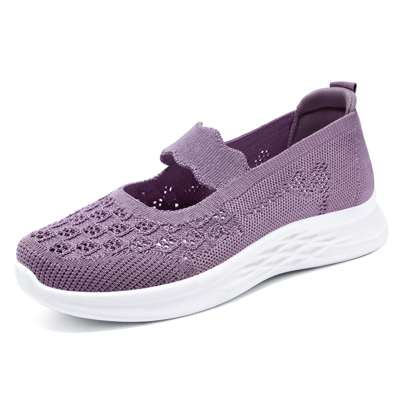 Women's autumn new style net shoes, old Beijing cloth shoes, fashionable mom shoes, factory direct sales, women's casual single shoes Item Picture