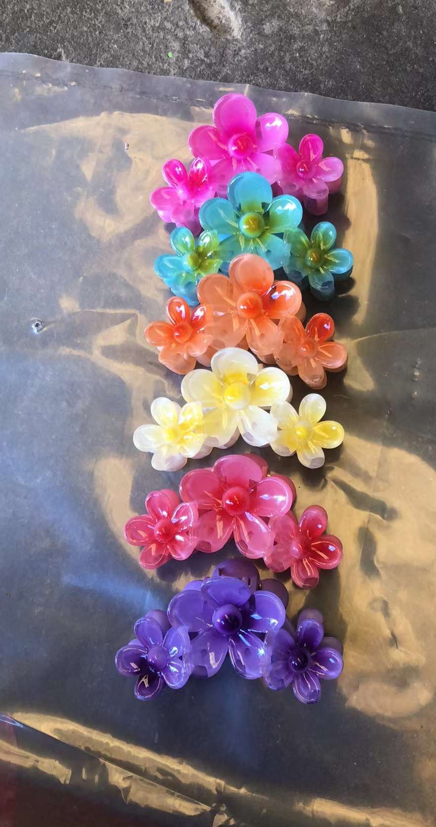 喷漆 三朵梅花 抓夹发夹