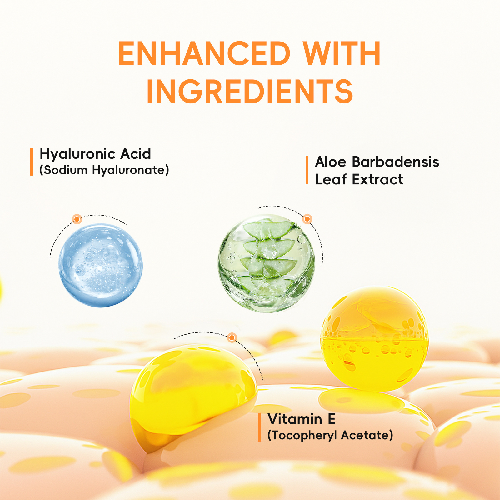 Cross-border LAIKOU Vitamin C Exfoliating Gel 50g Facial and Body Cleansing Exfoliating Gel English export Specification drawing