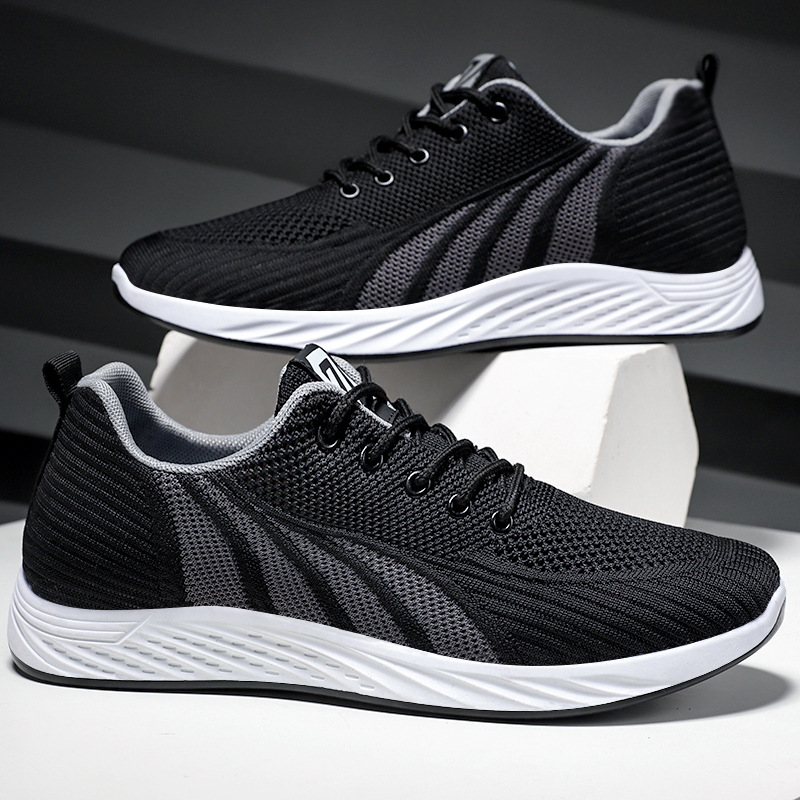 Men's Sneakers 2025: Breathable and trendy running shoes, Korean-style lace-up lightweight and casual shoes, versatile and comfortable for men full figure