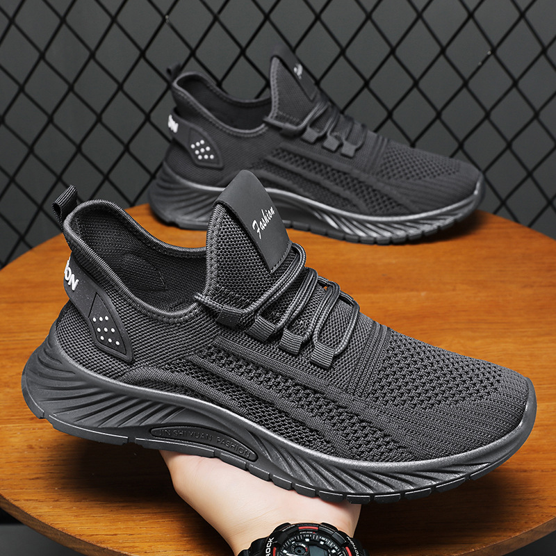 Wholesale of new running shoes for the autumn of 2025, cross-border shoes, trendy couple fashion, flying woven shoes, casual sports shoes Specification drawing