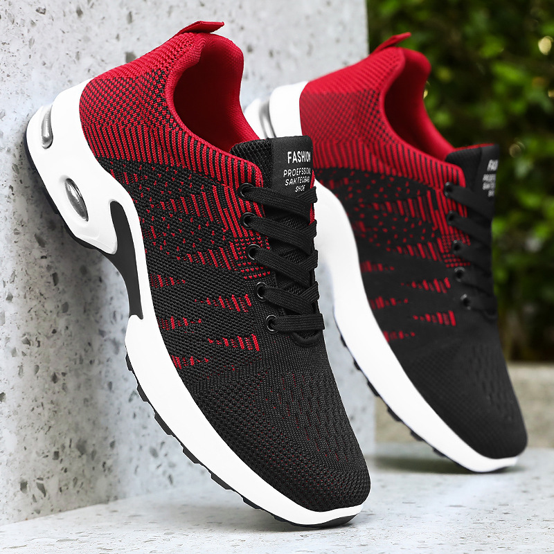 Men's autumn breathable casual single shoes, low-top casual shoes, cross-border wholesale mesh shoes, breathable running sports shoes Specification drawing