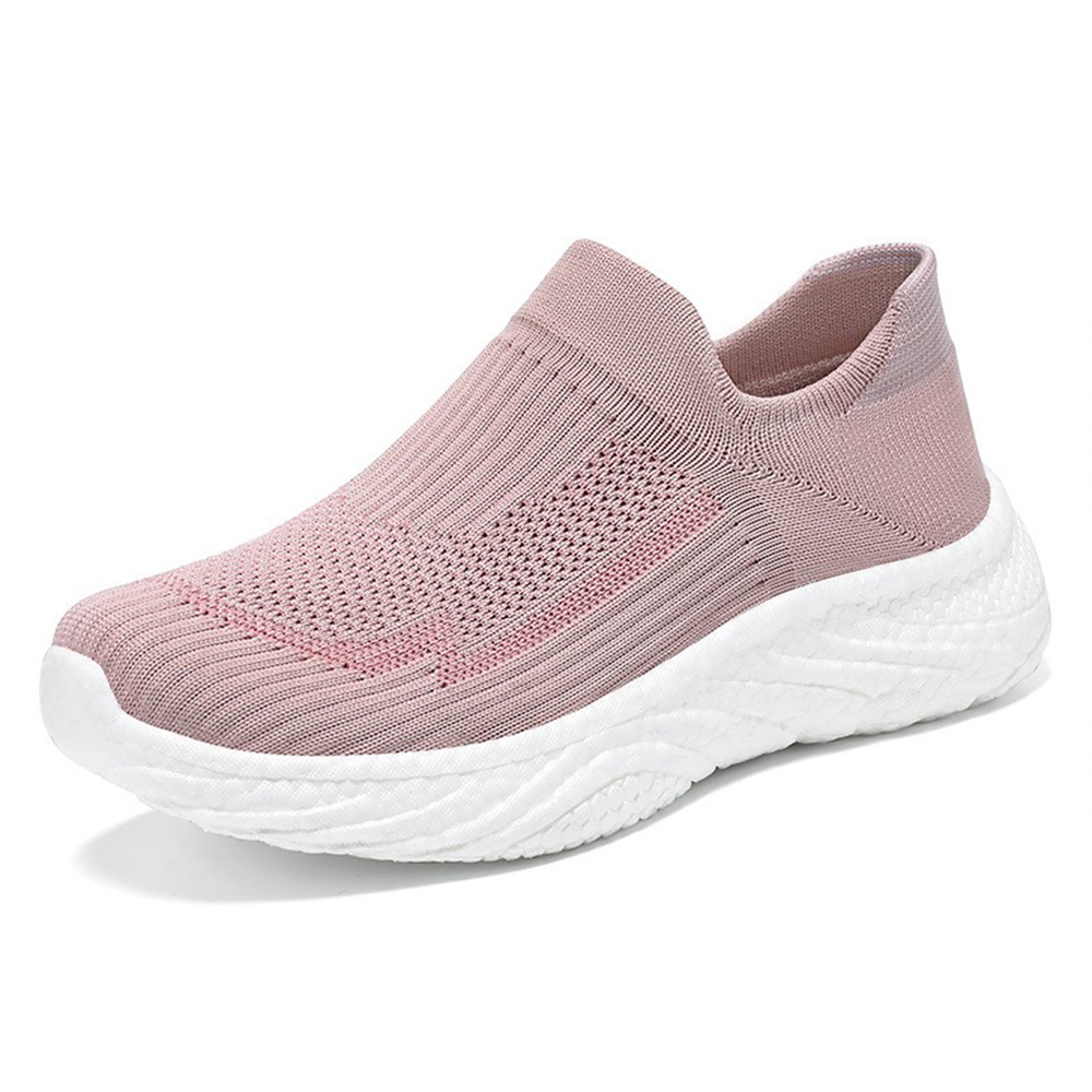 Women's shoes 2025 new style casual sports shoes, running shoes, soft-soled lazy shoes, Korean style trendy flying weaving, one-foot single shoes Item Picture
