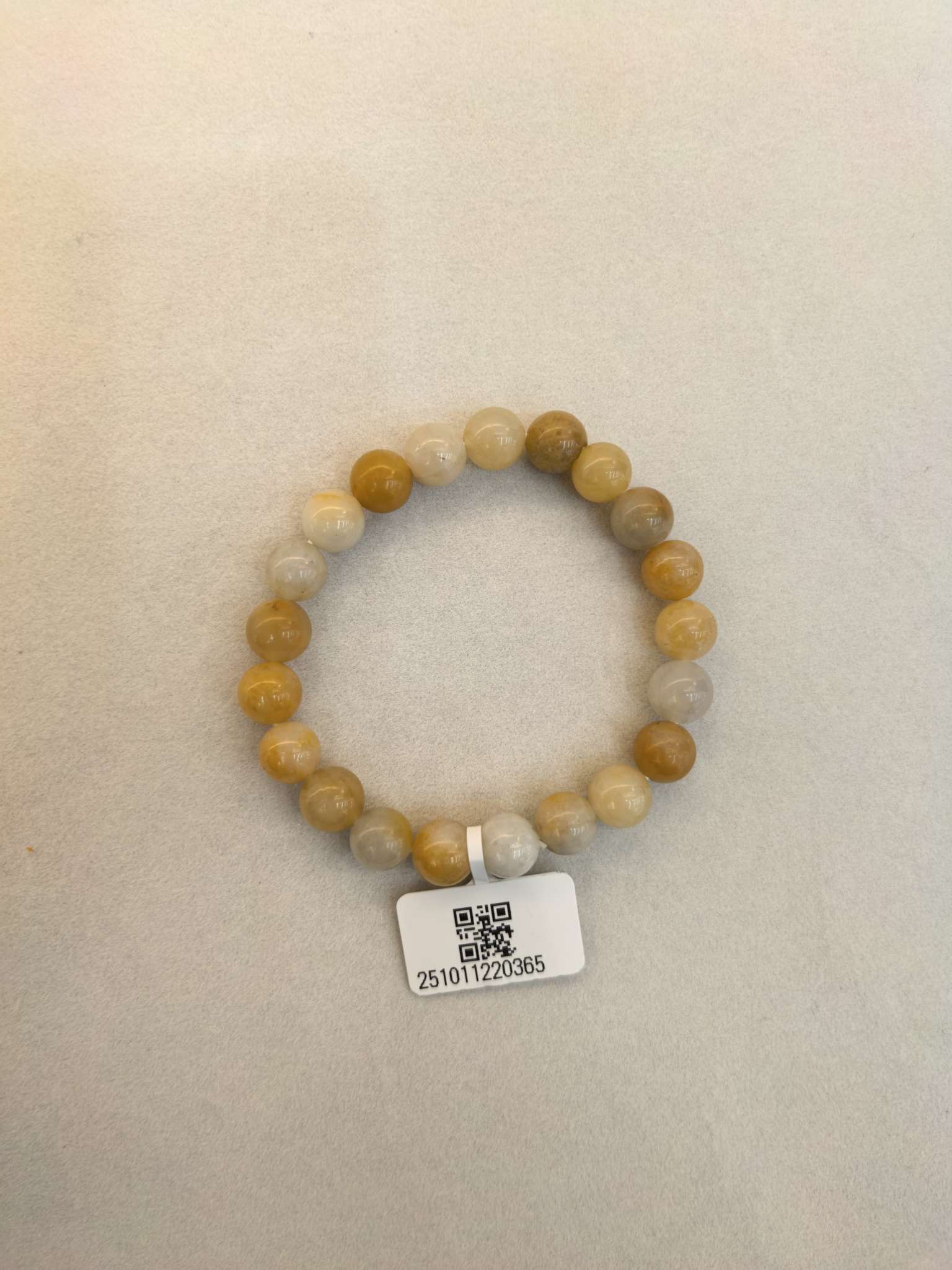老黄玉手链男女款正品黄色单圈饰品个性简约玉石圆珠手串礼物 