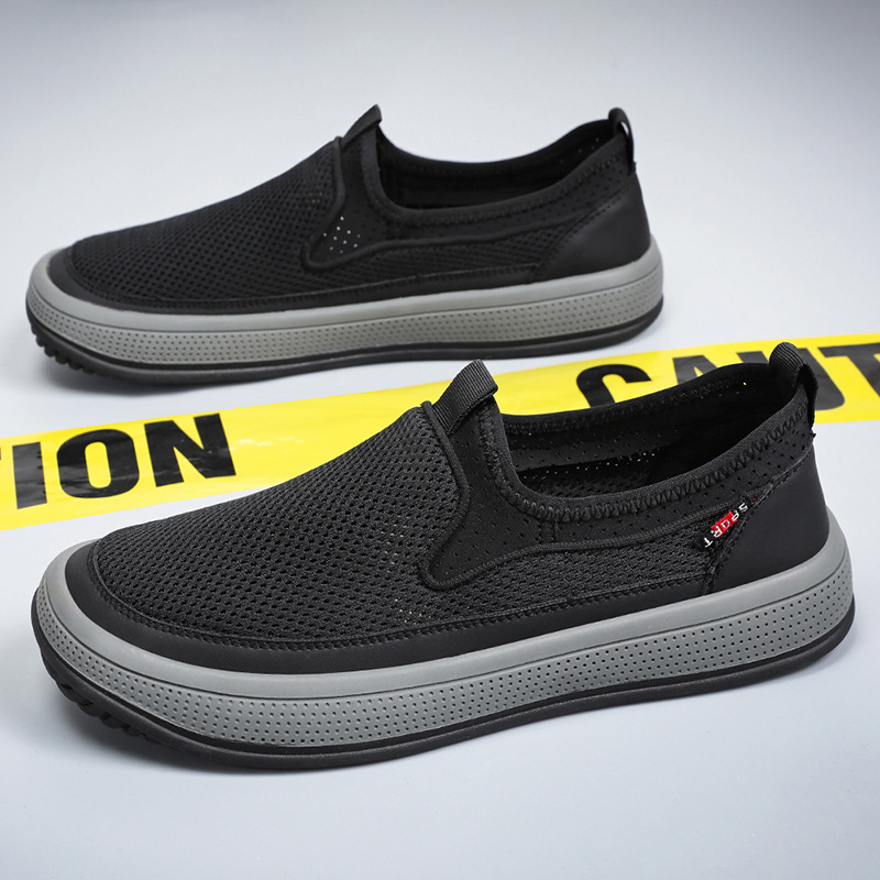 Men's shoe Network's autumn new solid color versatile single shoes, breathable, soft-soled, non-smelly, lightweight and casual shoes, cross-border wholesale full figure