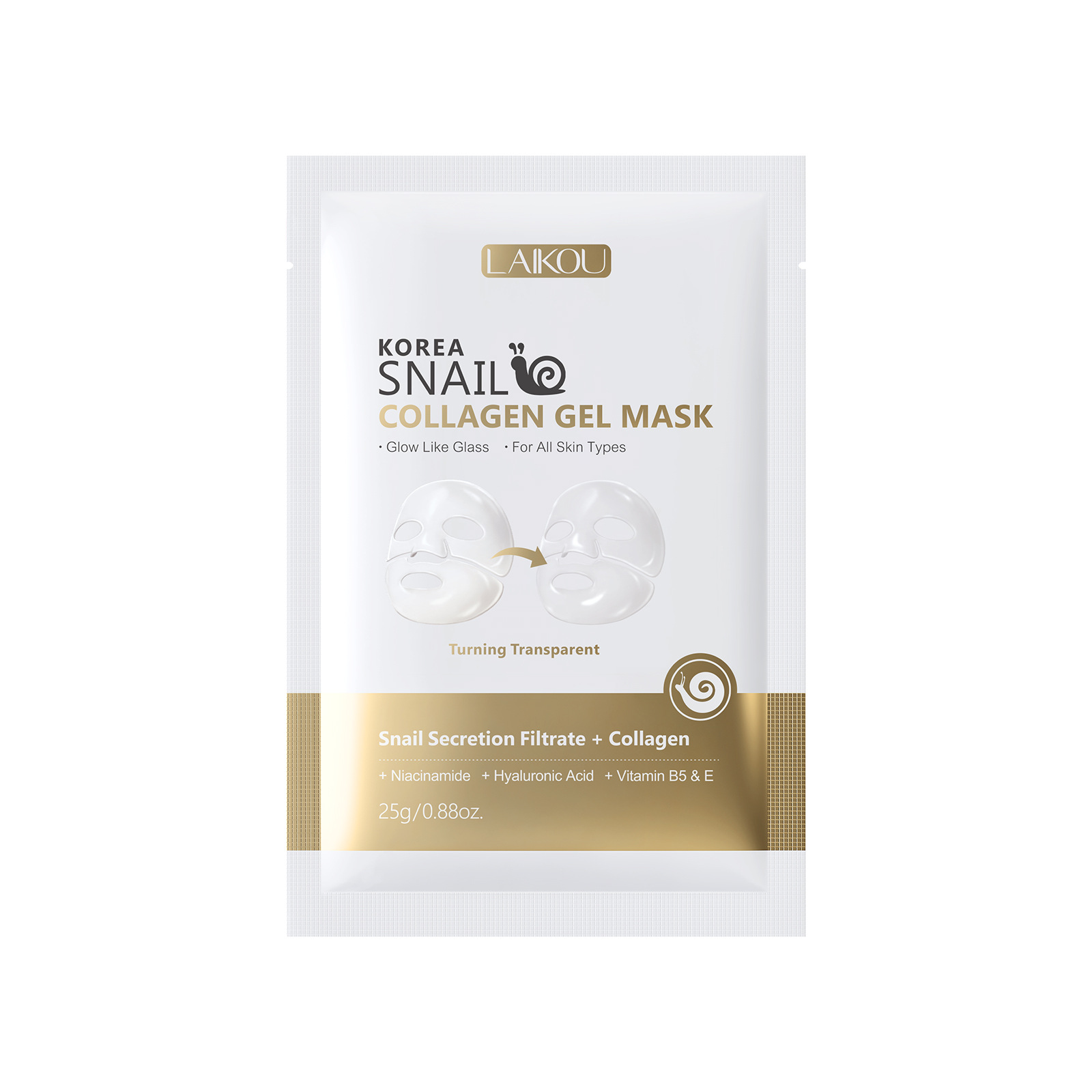 Cross-border Laicome Snail Collagen Jelly Mask 25ml Hydrating and Moisturizing Patch Mask FDA Export Mask Item Picture