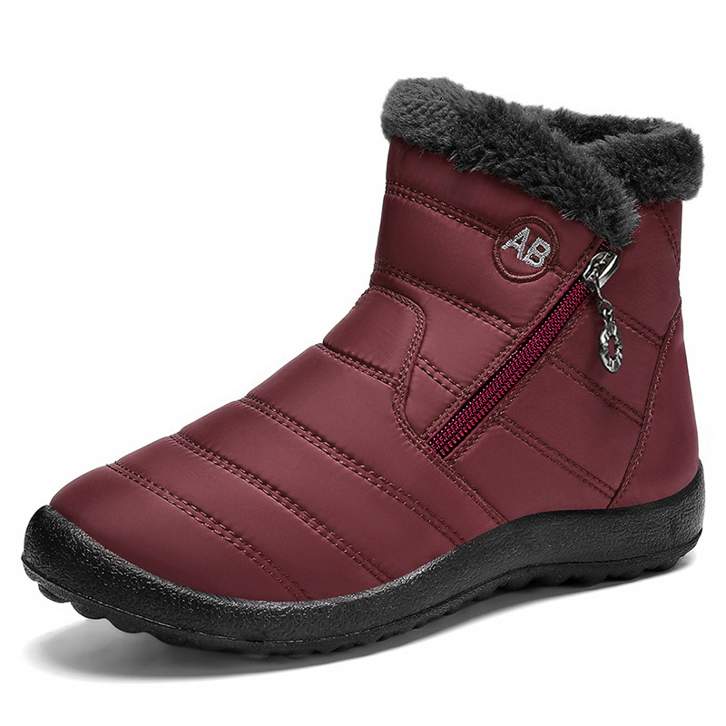 New cross-border large-sized women's boots, polyurethane long cotton boots, warm high-top snow boots, comfortable cotton boots Item Picture