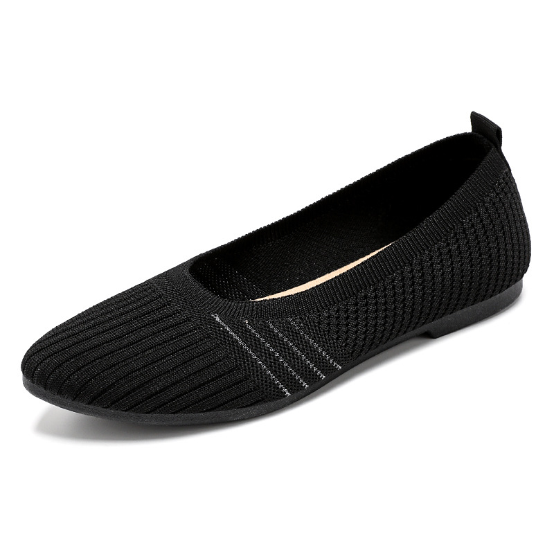 shoes for Women 2025 Summer New pointed-toe flat shoes, fashionable single shoes, sent by the manufacturer, breathable mom shoes Item Picture