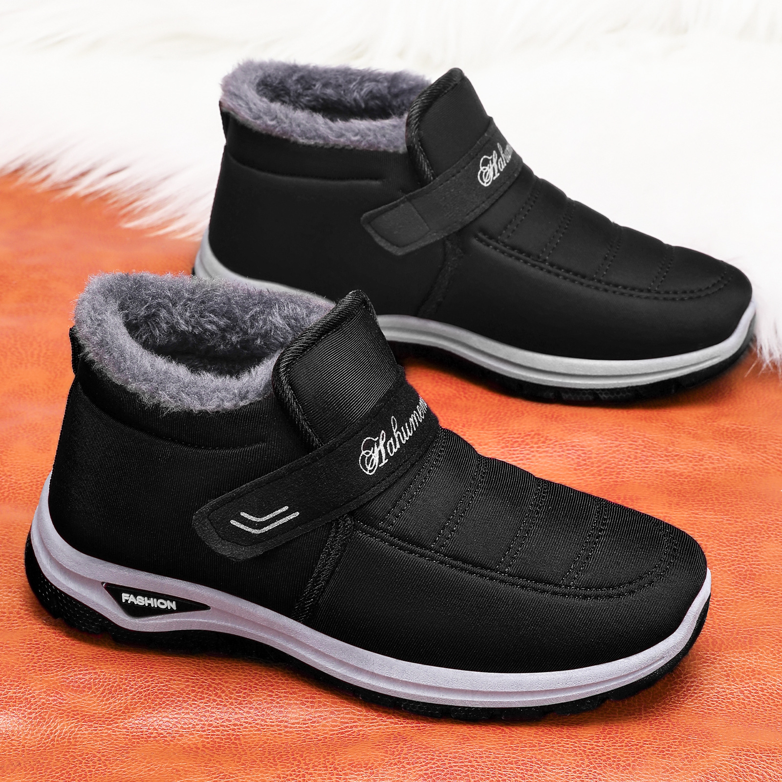 Winter 2025 cotton shoes for export, new women's fleece warm snow boots, parents' shoes, cross-border wholesale, casual cotton boots Specification drawing