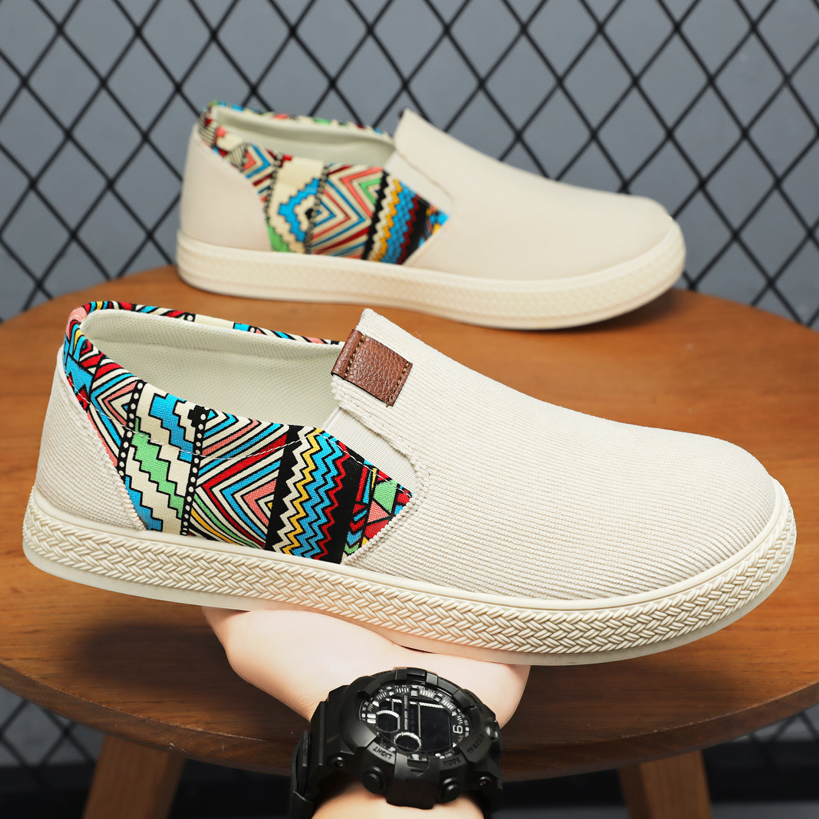 Men's shoes 2025 new style, old Beijing cloth shoes, fashionable and versatile, breathable and soft-soled, dad shoes sent by us full figure
