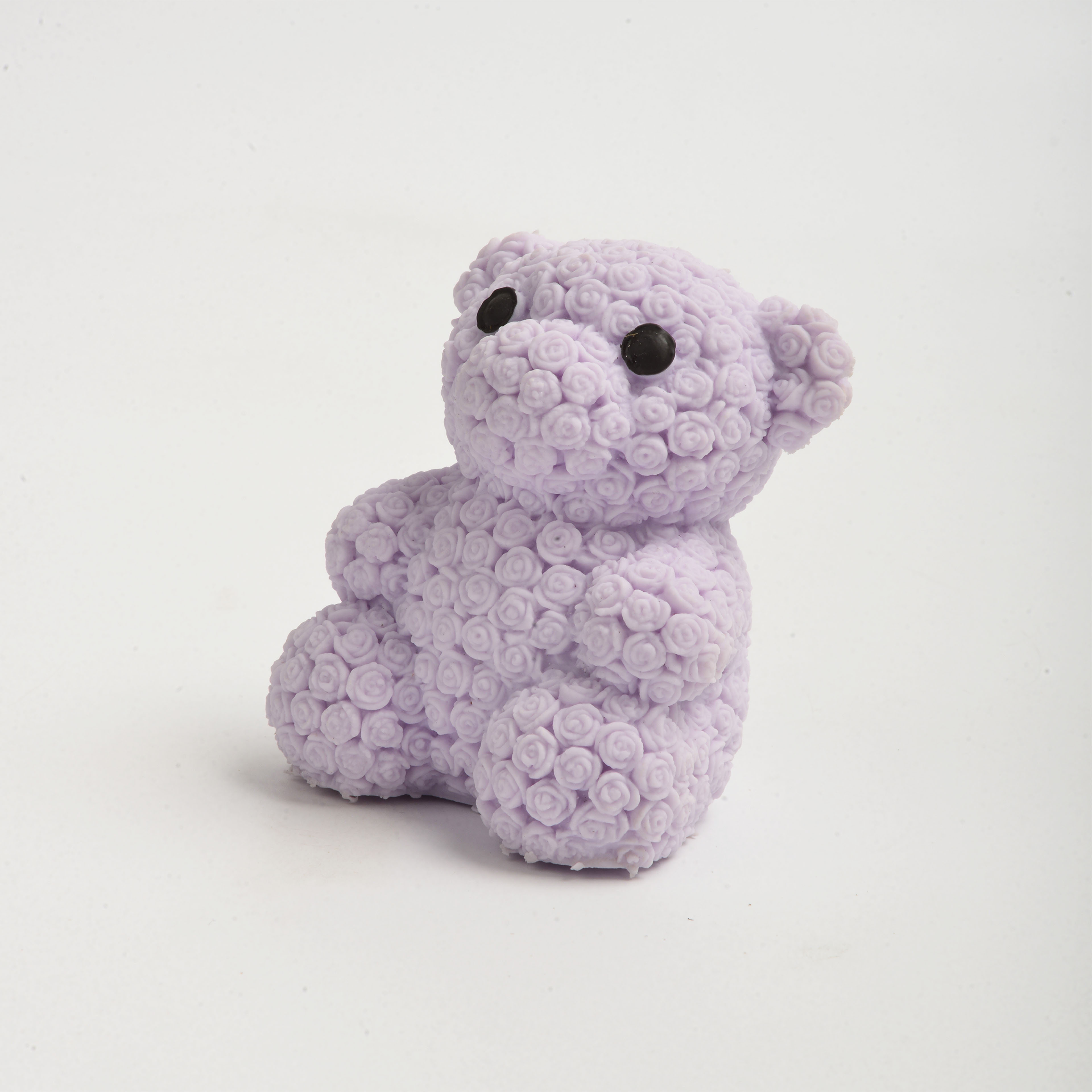 New TPR Soft Rubber Teddy Bear Stress Relief Toy, Squeeze Rose Bear, Light-Up Educational Fun Specification drawing