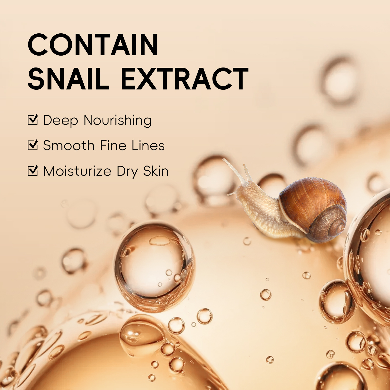 All-english sleeping Mask, new packaging of Korean Snail Sleeping Mask Sheet 3gSleepingfacia Mask Application Scenario