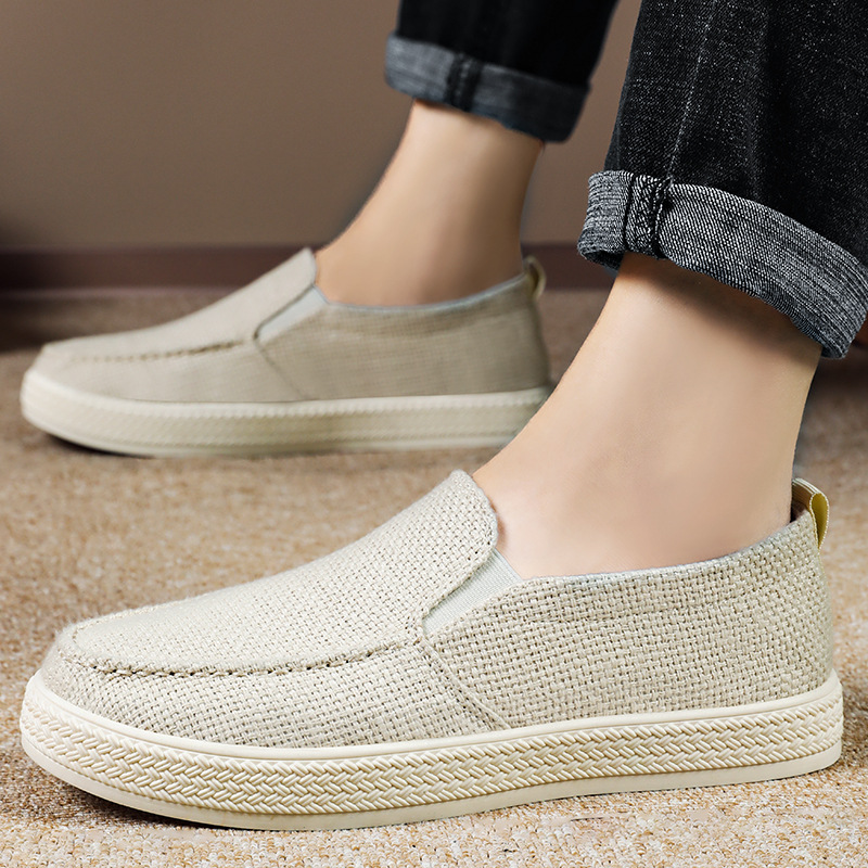 New men's shoes, old Beijing cloth shoes, breathable and non-smelly, dad's shoes, one-step lazy shoes, casual shoes, consignment full figure
