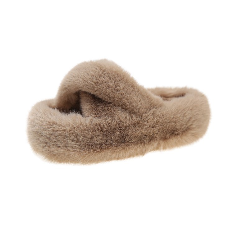 In the autumn and winter of 2025, the trendy ins thick-soled height-increasing casual indoor simple and fashionable outdoor versatile furry slippers Item Picture