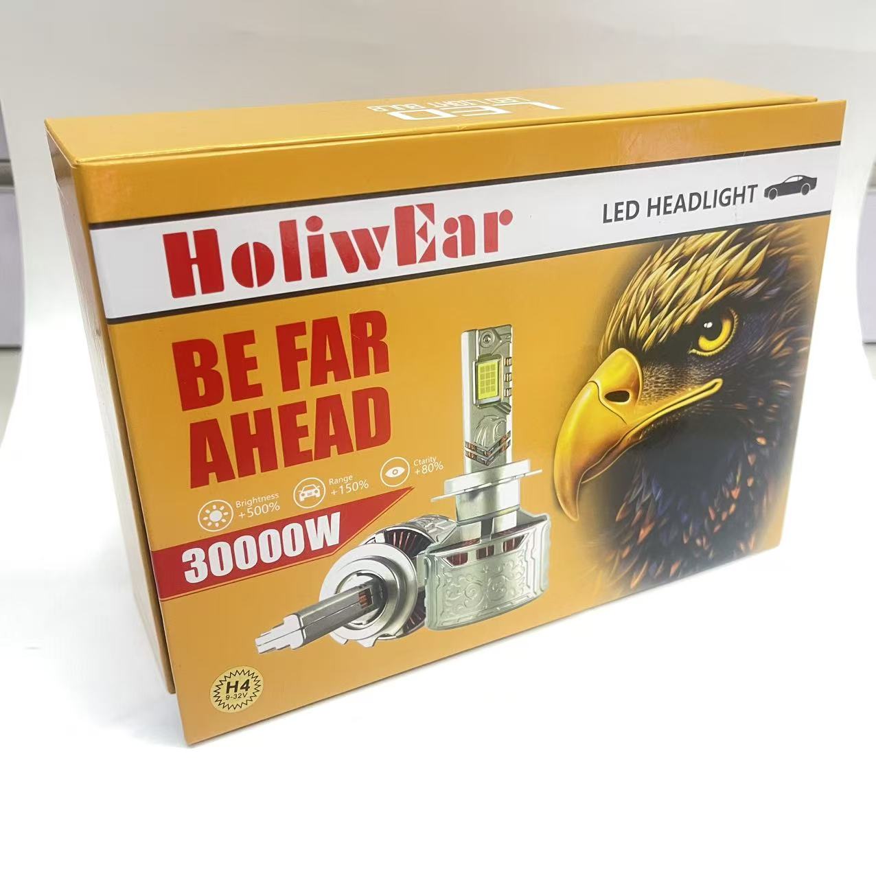 Automotive LED headlights, high-brightness laser cannon spotlights H4 H7 high beams 200W modified lamps 8 copper tubes H11 9005 details Picture