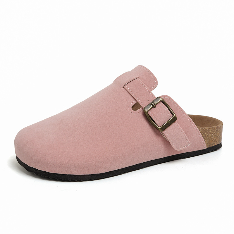 Boken Women's 2025 Spring and Autumn New Style outerwear thick-soled Boken toe half-slipper for lazy people to pair with one foot Item Picture