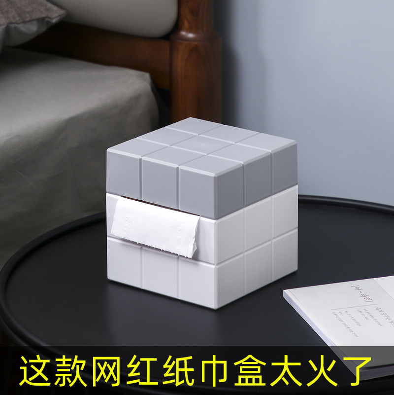 علبة المناديل الحمراء على الشبكة، المكعب المكعب، علبة المناديل الورقية Specification image