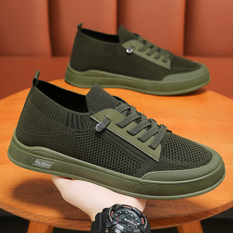 Wholesale of new Korean men's shoes for autumn 2025, solid color casual canvas shoes, cross-border consignment, breathable single shoes Specification drawing