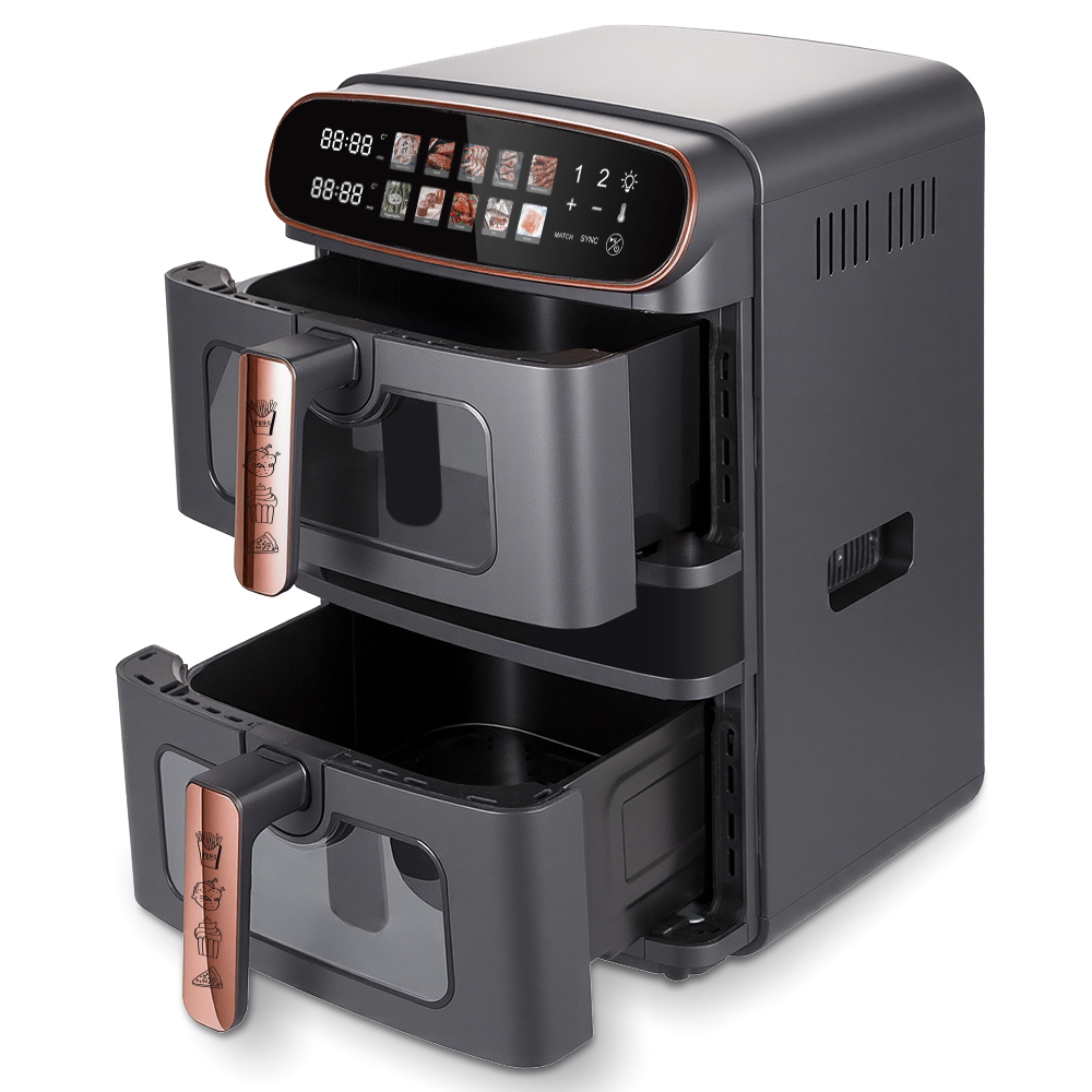 RAF European standard 6L+6L large-capacity pot household multi-functional intelligent 360° air circulation double-layer air fryer Application Scenario