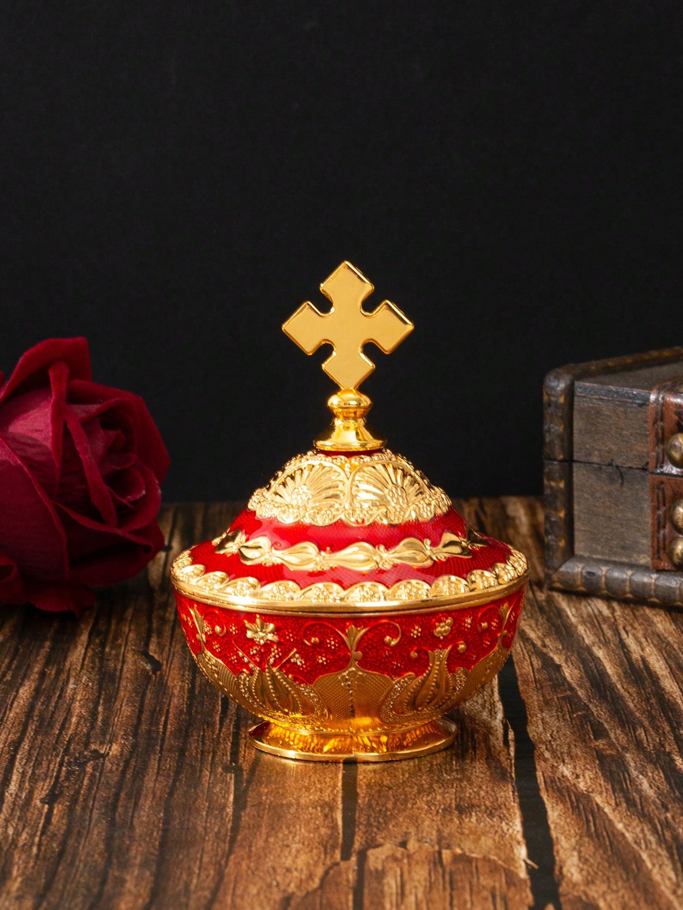 European-style gold-red zinc alloy hotel high-end storage dr Specification image