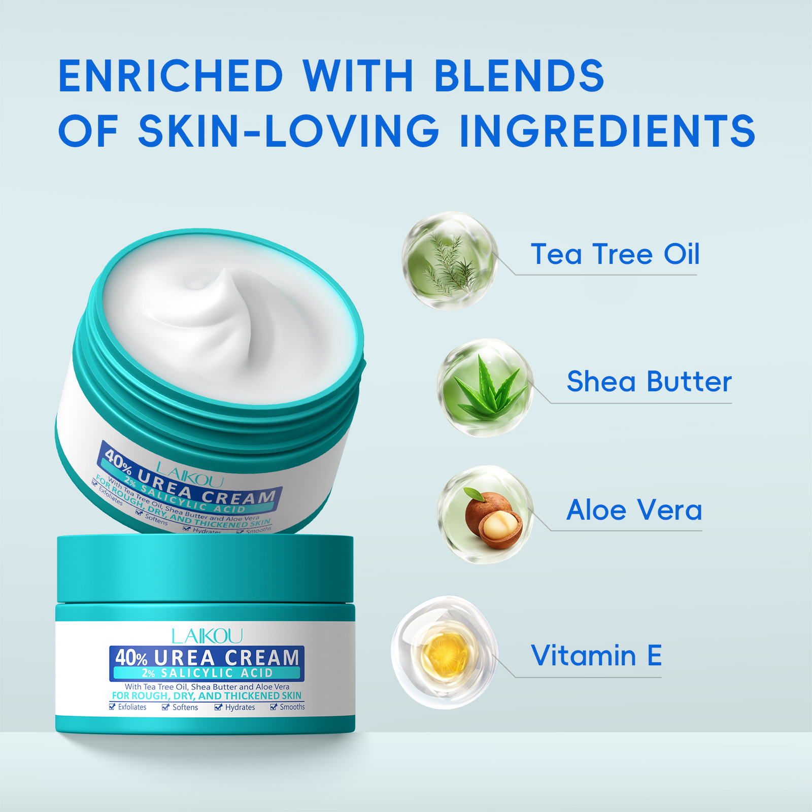 Cross-border new product LAIKOU Urine Cream 100g hydrating and moisturizing FDA skin care product in stock for export, all in English details Picture