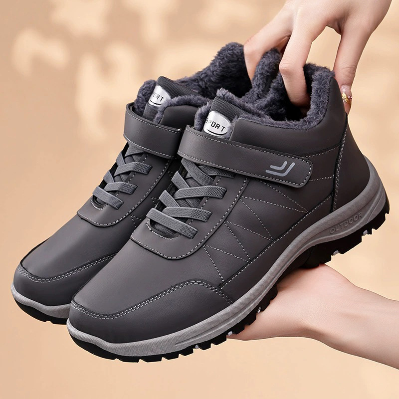 Cotton shoes 2025 Winter outdoor sports cotton boots with thickened plush lining for warmth couple casual walking snow boots Specification drawing