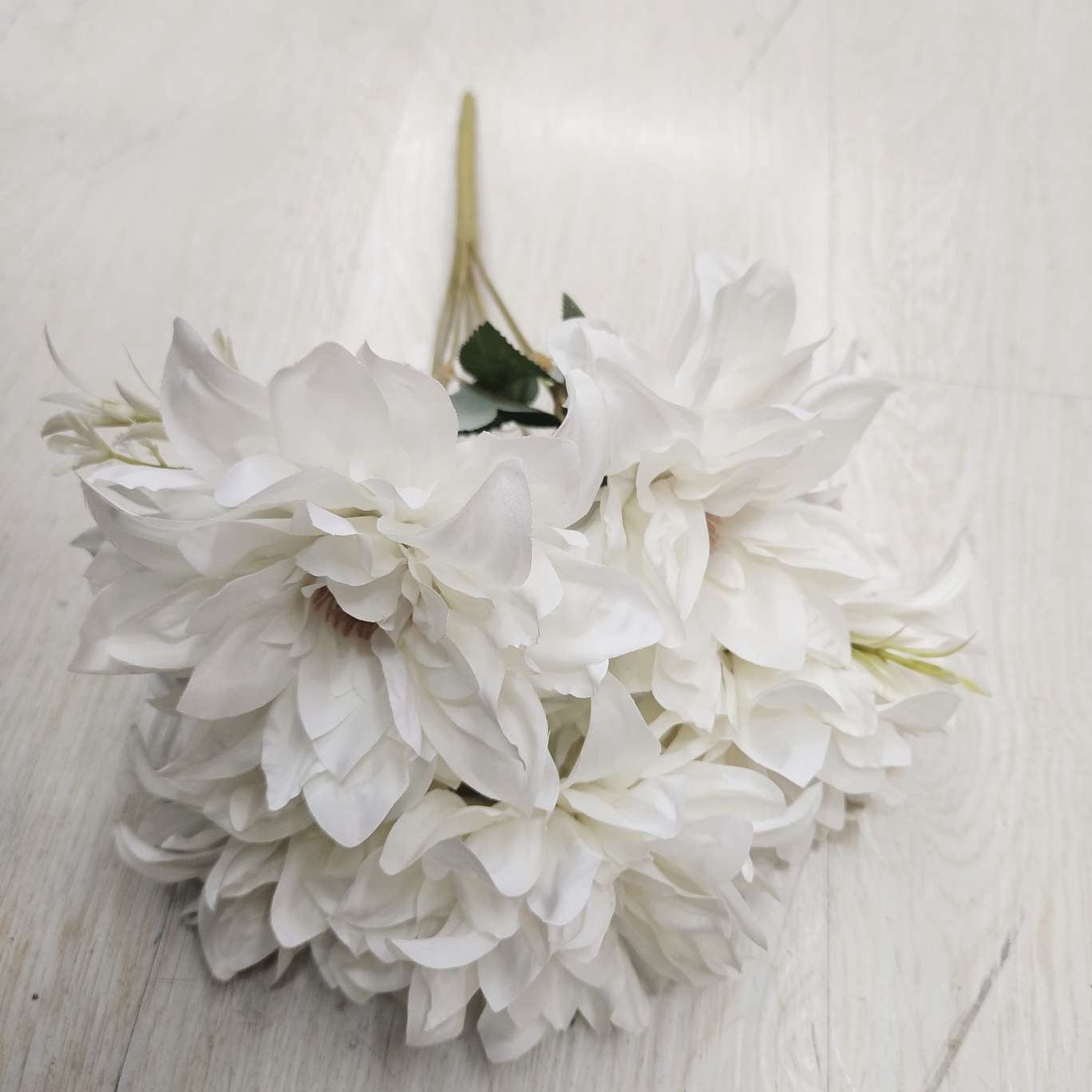 7头大丽花办公仿真园艺玫瑰花杆火把狂欢夜导具电镀钩织花束装饰品详情图4