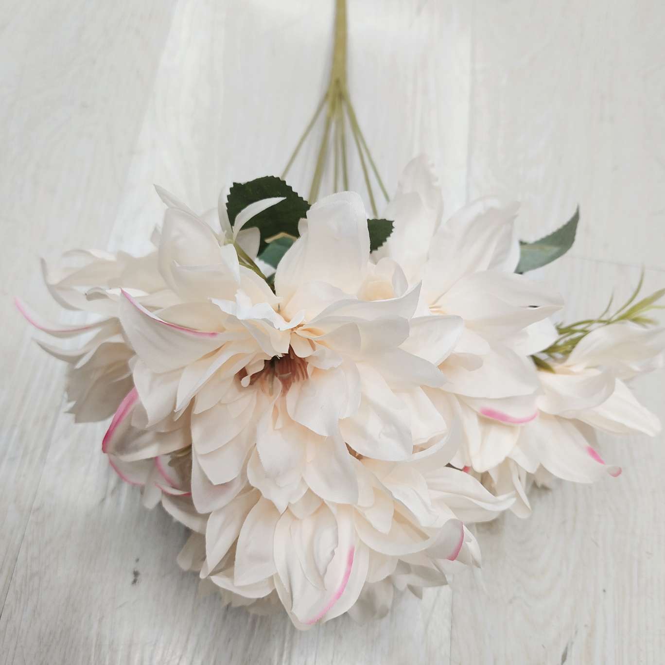 7头大丽花办公仿真园艺玫瑰花杆火把狂欢夜导具电镀钩织花束装饰品详情图9