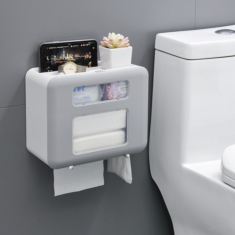 Inodoro creativo necesidades diarias caja de toallas de pared soporte de papel higiénico estante de papel higiénico caja de papel higiénico soporte de toallas de papel impermeable details Picture
