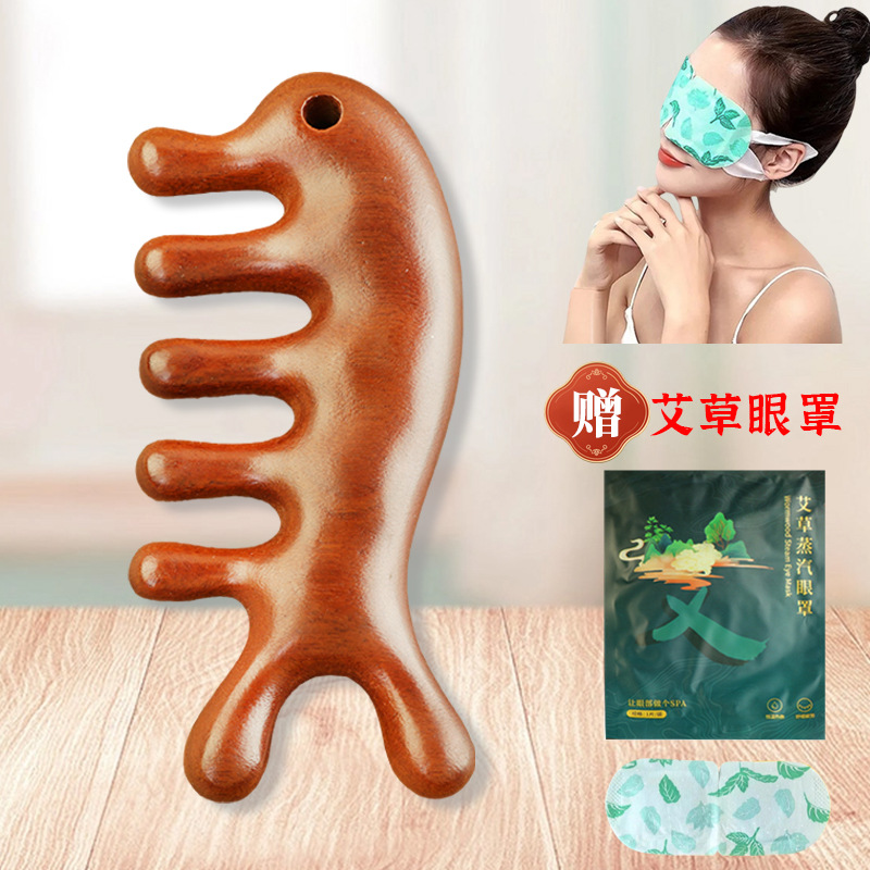 Beauty care, makeup, beauty tools, air cushion comb, wooden comb, small massage comb, hair comb, portable air cushion comb, sandalwood comb, massage comb, meridian comb detail image 11