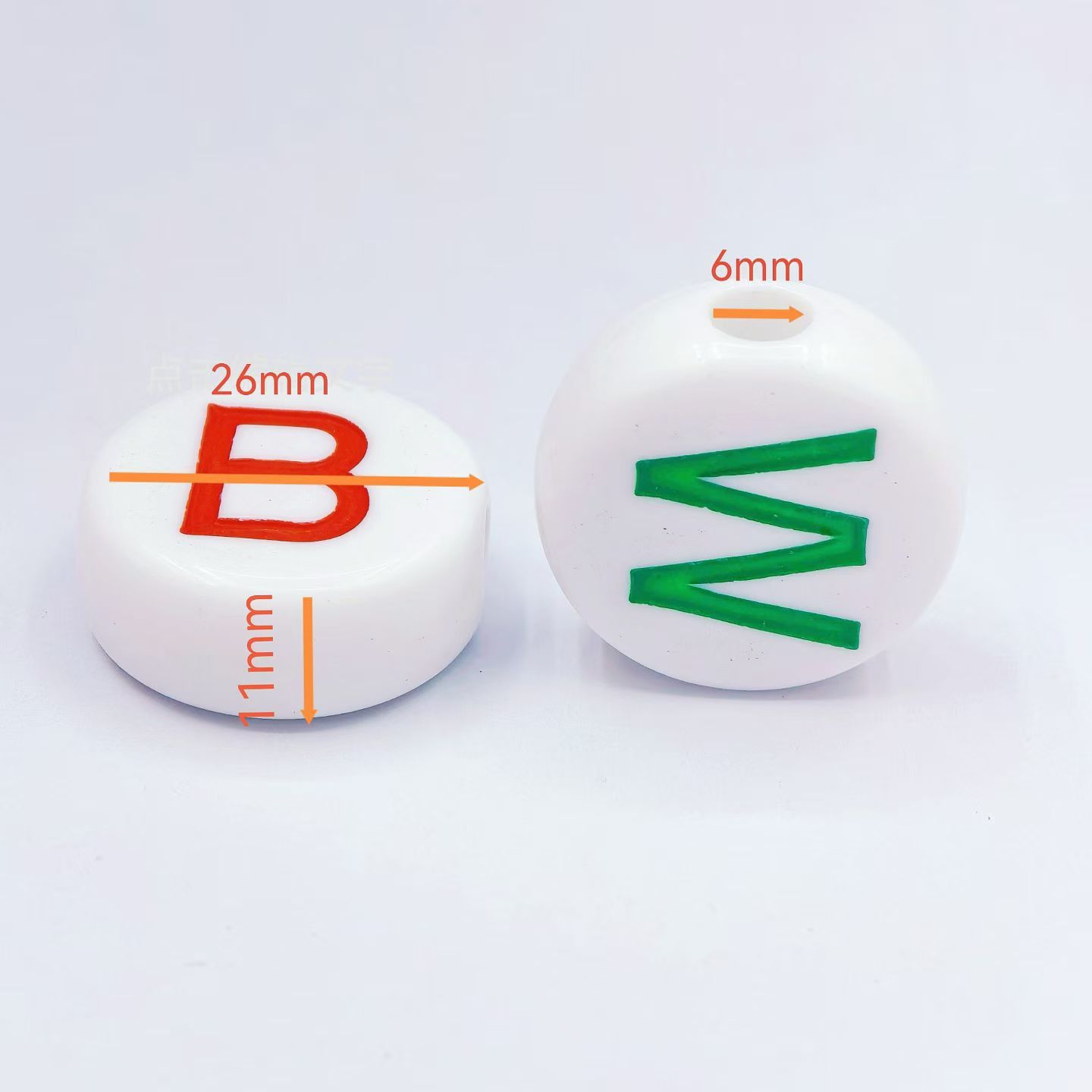 Both white and black, white and colored are available. You can choose a single letter Item Picture