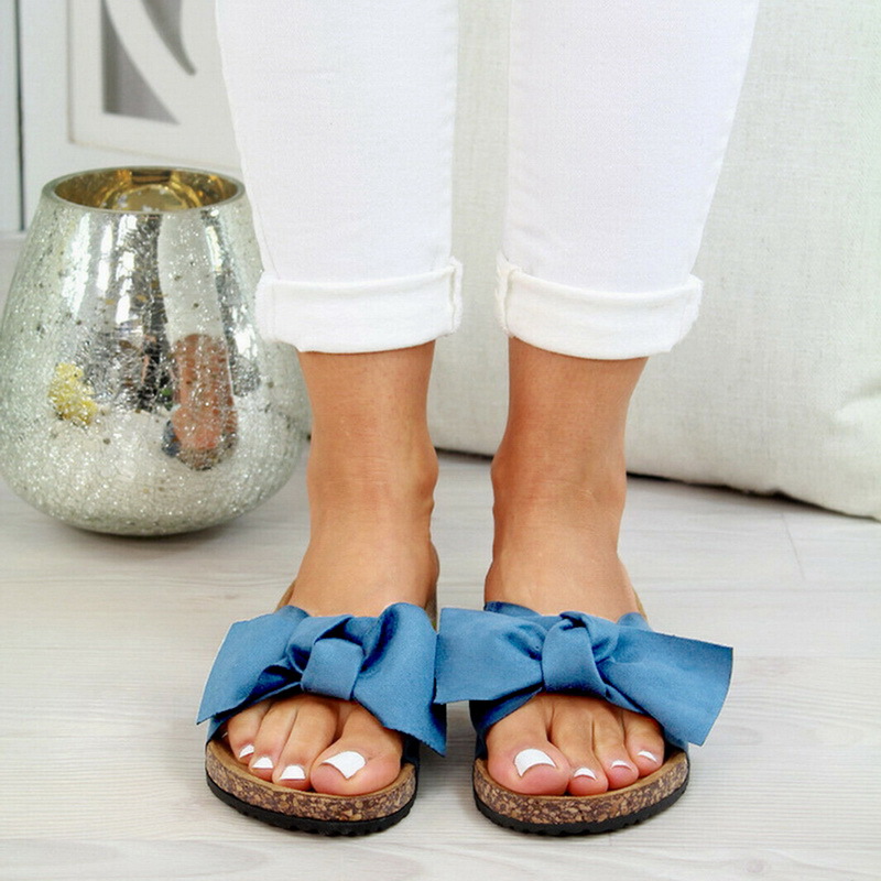 Spring and summer large-sized daily flat, sweet and feminine, leopard print butterfly sexy flip-flops details Picture