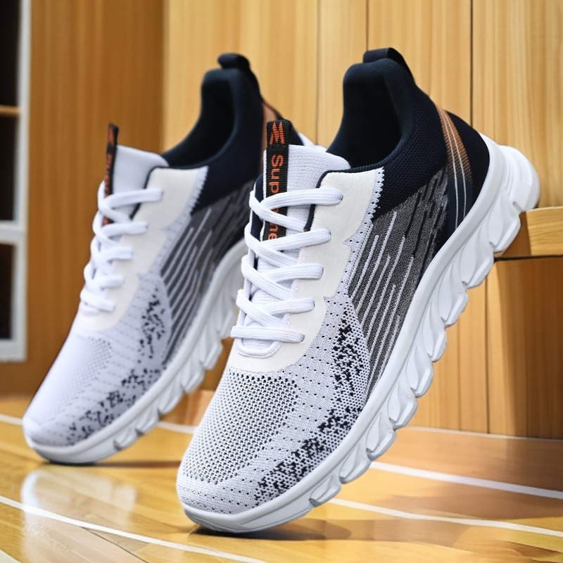 Men's sports shoes 2025 autumn new foreign trade men's shoes, one-piece consignment, lace-up running shoes, fashionable and trendy shoes for men full figure