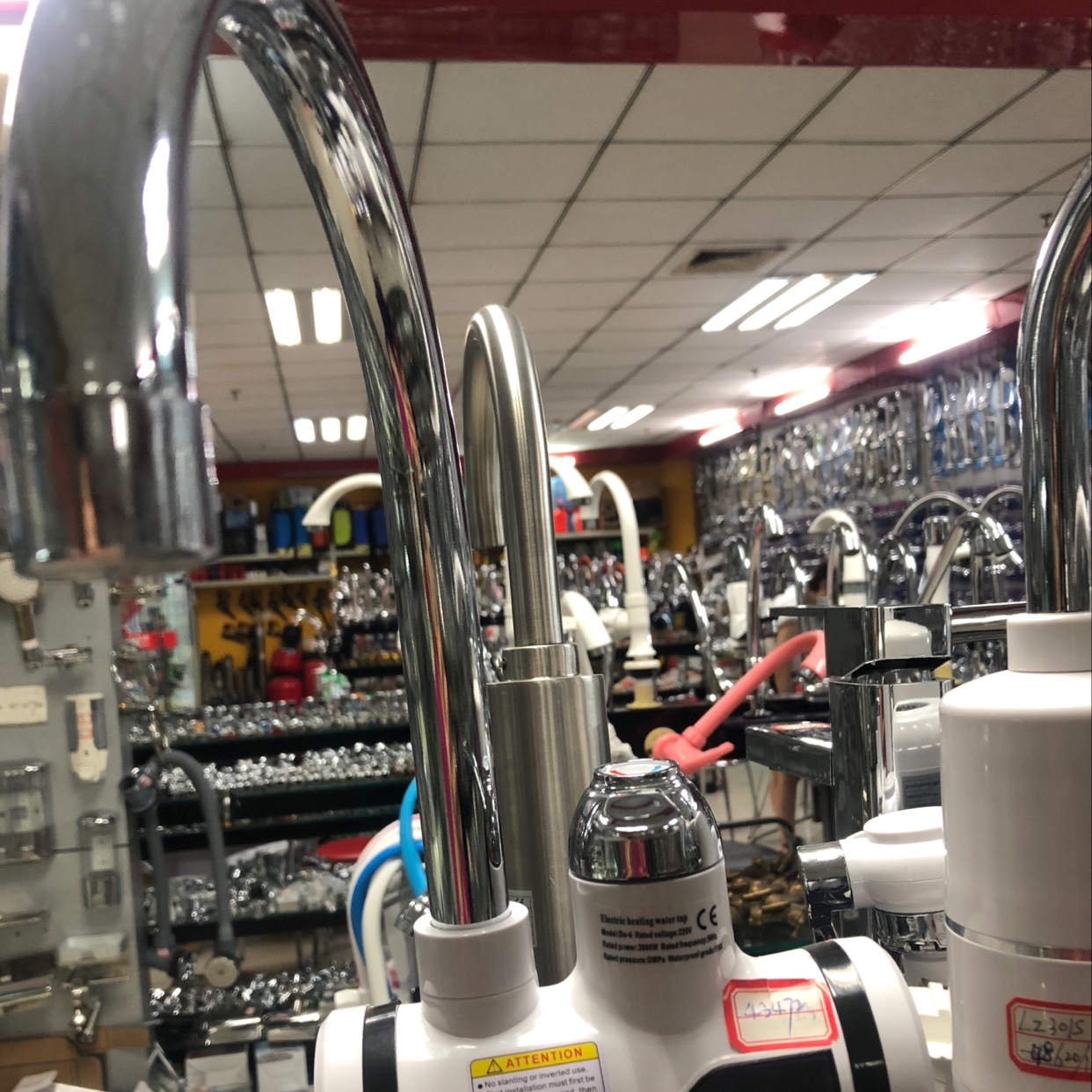 Multi-functional heating and mixing water faucet, copper kitchen sink faucet, stainless steel