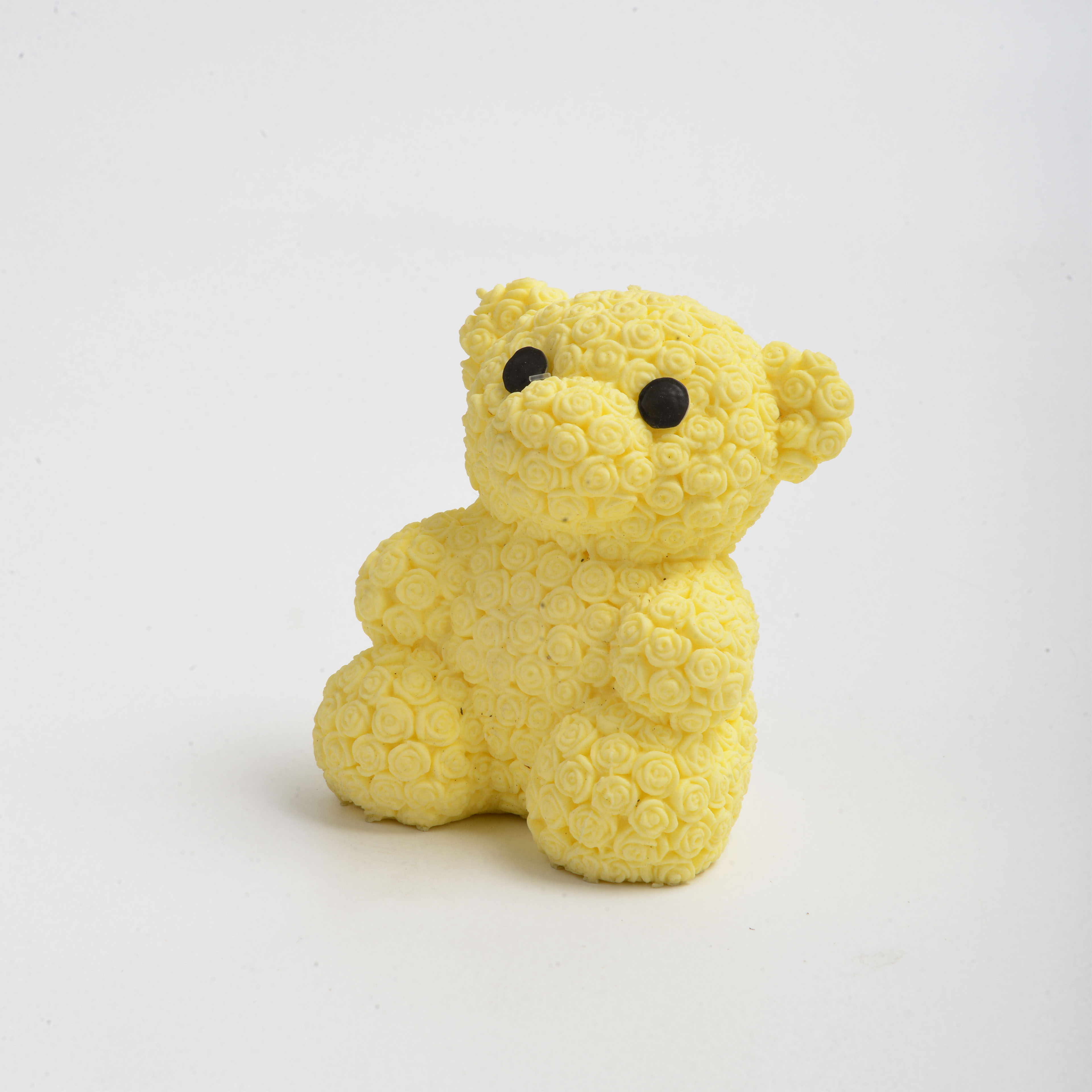 New TPR Soft Rubber Teddy Bear Stress Relief Toy, Squeeze Rose Bear, Light-Up Educational Fun Item Picture