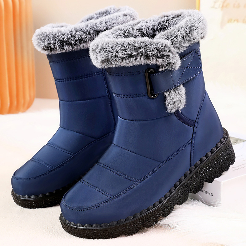 Snow Boots for Women 2025 Winter New thick-soled short boots cross-border wholesale, cold-proof cotton boots with fleece warmth long boots for women Specification drawing