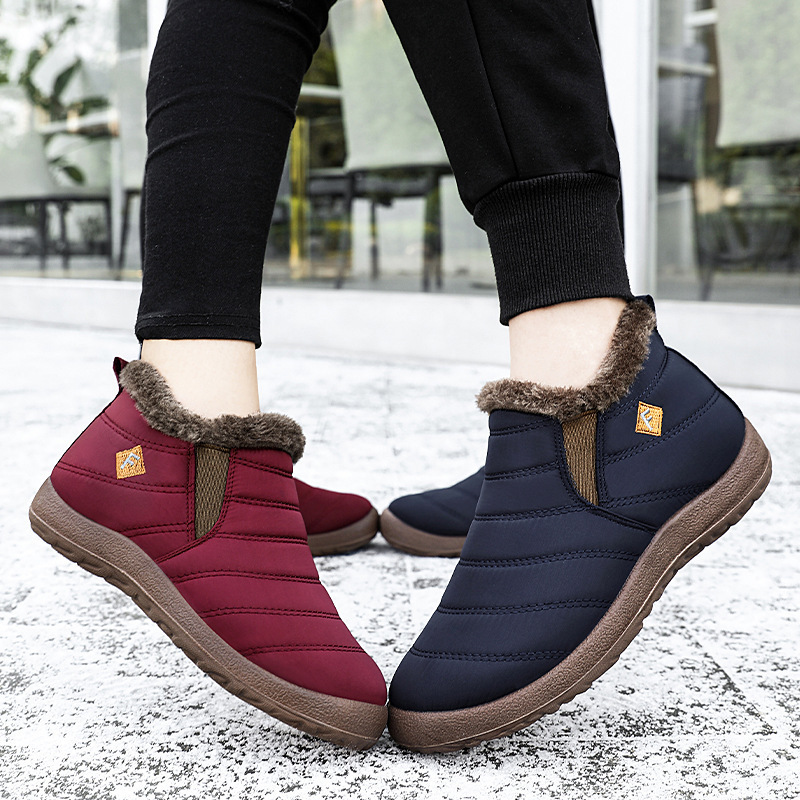 Cotton boots, women's snow boots, cross-border large-sized warm women's boots, polyurethane fleece thickened cotton boots, high-top cold-proof long boots Specification drawing