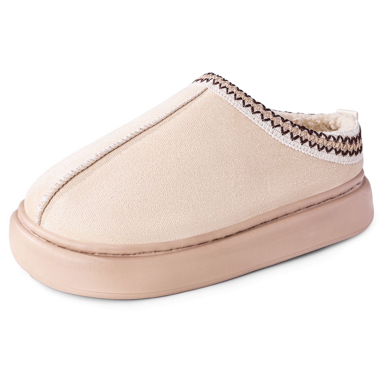 New women's cotton shoes with fleece cotton slippers, cross-border consignment, large-sized thickened ankle boots, cold-proof snow boots, soft-soled warm cotton shoes Item Picture