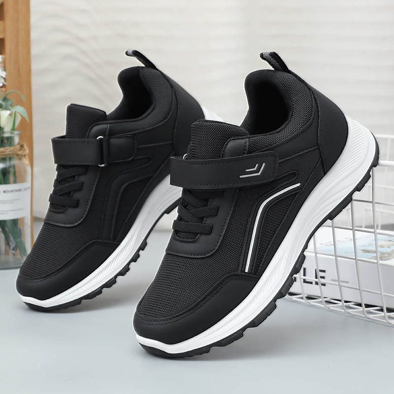 Fitness walking shoes, elderly casual running shoes, autumn new style Velcro comfortable dad shoes, middle-aged and elderly running sports shoes Specification drawing