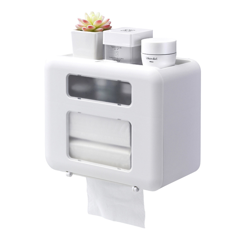 Inodoro creativo necesidades diarias caja de toallas de pared soporte de papel higiénico estante de papel higiénico caja de papel higiénico soporte de toallas de papel impermeable Item Picture