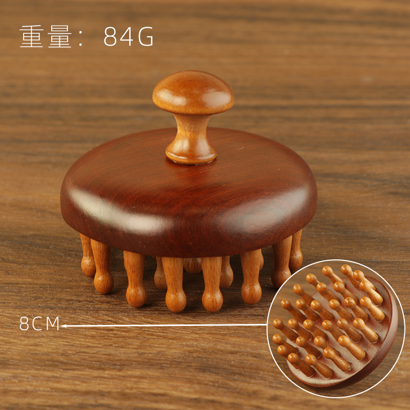 Beauty care, makeup, beauty tools, air cushion comb, wooden comb, small massage comb, hair comb, comb care products, 28-tooth fine-tooth massage comb, meridian brush, sandalwood comb details Picture