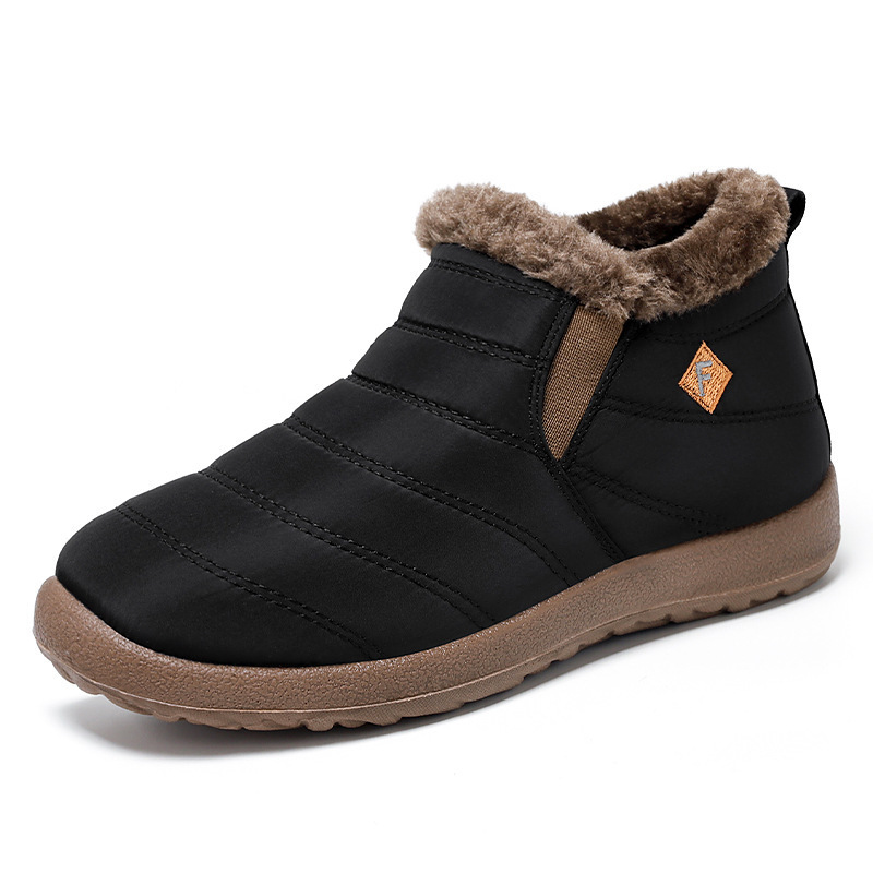 Cotton boots, women's snow boots, cross-border large-sized warm women's boots, polyurethane fleece thickened cotton boots, high-top cold-proof long boots Item Picture