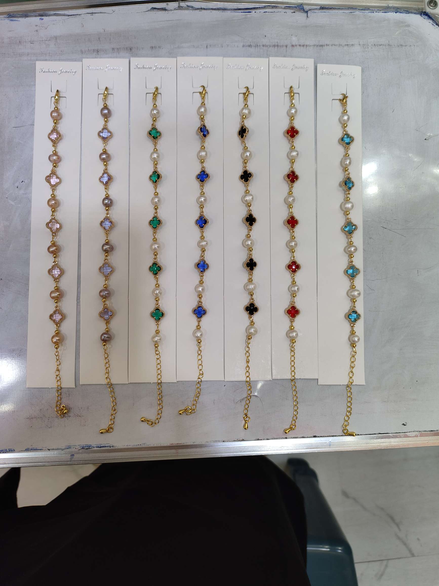 天然淡水珍珠水晶手链锆石手饰手串女款时尚手链饰品百搭简约潮流送女友