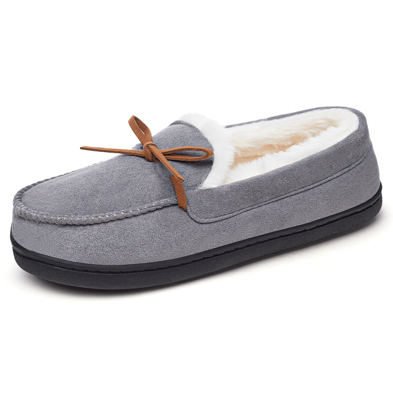 New winter cotton shoes for women: fleece and thickened cotton shoes, fashionable, versatile, warm and comfortable. Short boots, one-step home cotton slippers Item Picture