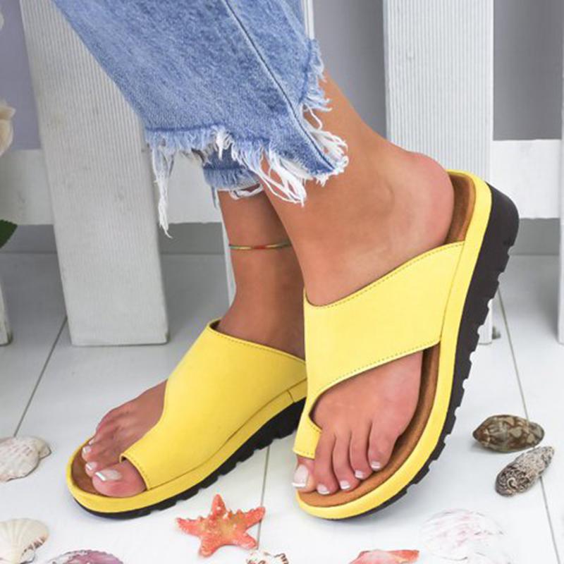 wish Summer European and American flat-bottomed flip-flops, women's beach sandals in stock, sizes 35-43 Specification drawing
