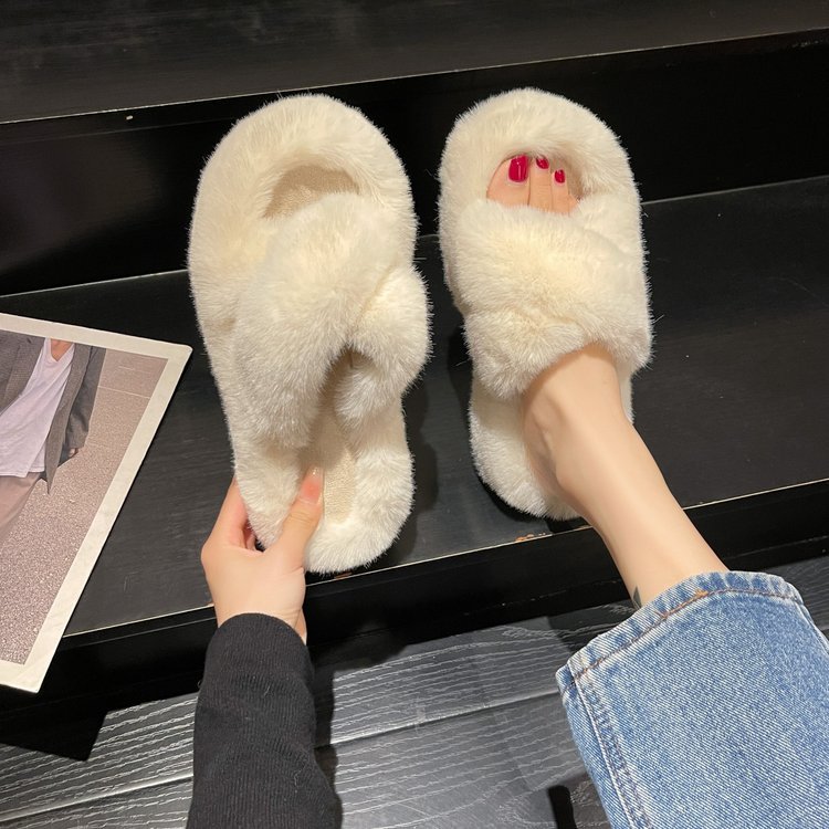 MAO MAO Slippers for women's outerwear 2025 new Korean style ins trendy shoes for autumn and winter home use cotton slippers in stock from the manufacturer details Picture