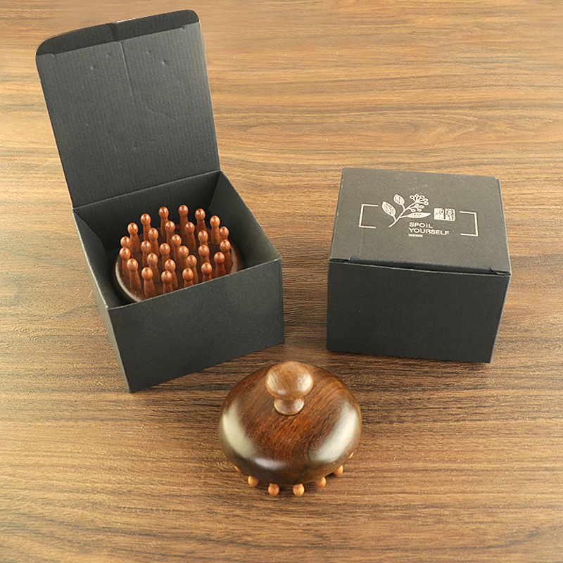 Beauty care, makeup, beauty tools, air cushion comb, wooden comb, small massage comb, hair comb, comb care products, 28-tooth fine-tooth massage comb, meridian brush, sandalwood comb detail image 3