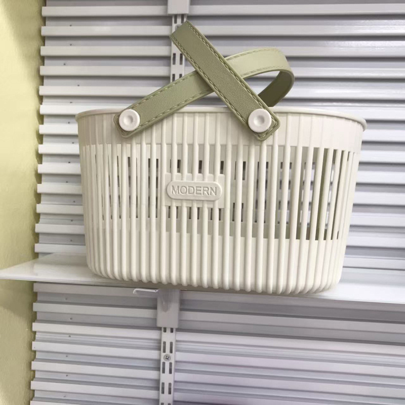 A hollowed-out and breathable storage basket for household bathroom tabletop sorting of miscellaneous items Specification drawing